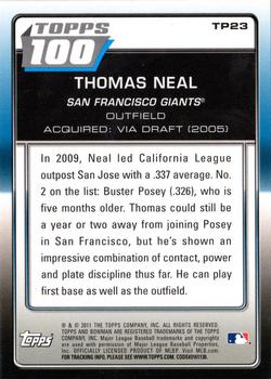 2011 Bowman - Topps 100 #TP23 Thomas Neal Back
