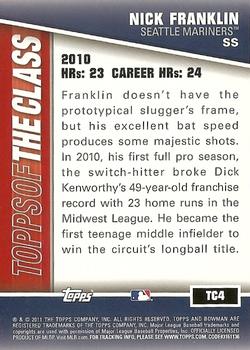 2011 Bowman - Topps of the Class #TC4 Nick Franklin Back