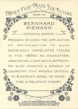 2011 Topps Allen & Ginter - Minds that Made the Future #MMF19 Bernhard Riemann Back