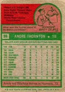 1975 Topps Mini #39 Andy Thornton Back