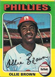 1975 Topps Mini #596 Ollie Brown Front
