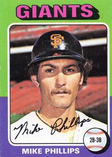 1975 Topps Mini #642 Mike Phillips Front