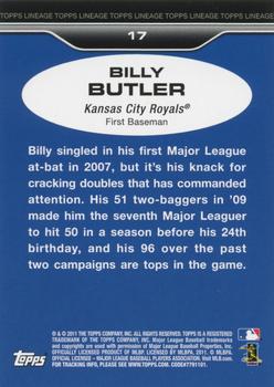2011 Topps Lineage #17 Billy Butler Back