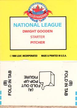 1989 Donruss All-Stars - Pop-Ups #NNO Dwight Gooden Back