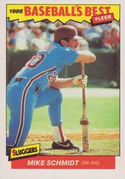 1986 Fleer Baseball's Best Sluggers vs. Pitchers #33 Mike Schmidt Front