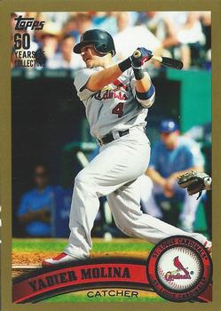 2011 Topps - Gold #90 Yadier Molina Front