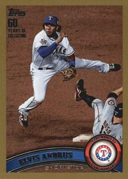 2011 Topps - Gold #435 Elvis Andrus Front