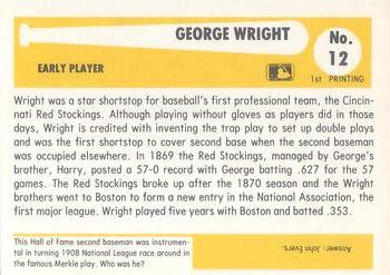 1980-87 SSPC HOF #12 George Wright Back
