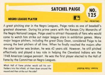 1980-87 SSPC HOF #125 Satchel Paige Back