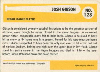 1980-87 SSPC HOF #128 Josh Gibson Back