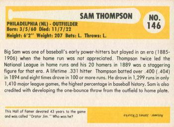 1980-87 SSPC HOF #146 Sam Thompson Back