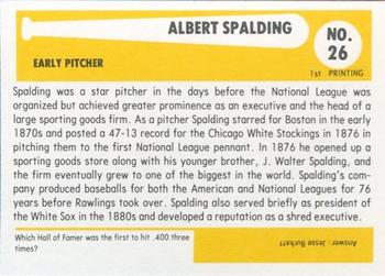 1980-87 SSPC HOF #26 Albert Spalding Back