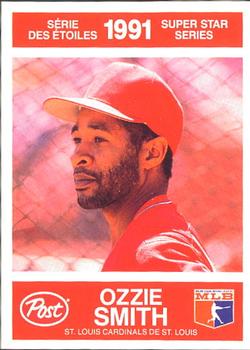 1991 Post Canada Super Star Series #8 Ozzie Smith Front