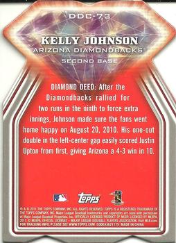 2011 Topps - Diamond Die Cut #DDC-73 Kelly Johnson Back
