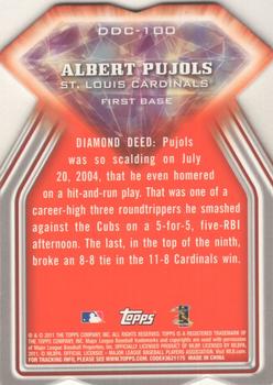 2011 Topps - Diamond Die Cut #DDC-100 Albert Pujols Back
