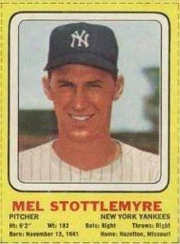 1970 Transogram Statues Cards #NNO Mel Stottlemyre Front