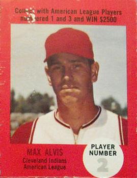 1968 Atlantic Oil Play Ball Contest Cards #NNO Max Alvis Front
