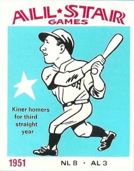 1974 Laughlin All-Star Games #51 Ralph Kiner - 1951 Front