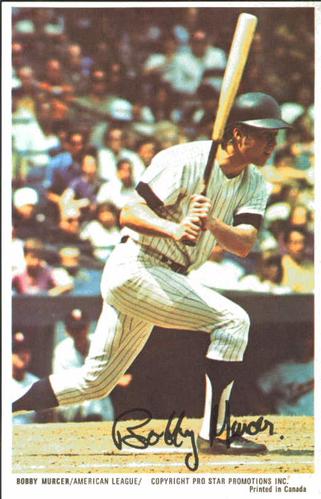 1972 Pro Stars Postcards #NNO Bobby Murcer Front