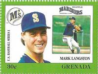 1988 Grenada Baseball Stamps #NNO Mark Langston Front