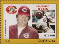 1988 Grenada Baseball Stamps #NNO Pete Rose Front
