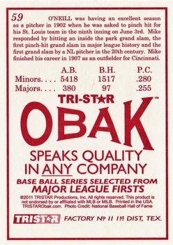 2011 TriStar Obak #59 Mike O'Neill Back
