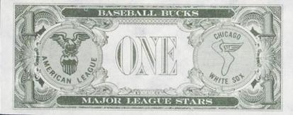 1962 Topps Baseball Bucks #NNO Jim Landis Back
