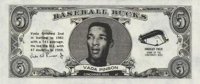 1962 Topps Baseball Bucks #NNO Vada Pinson Front