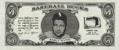 1962 Topps Baseball Bucks #NNO Early Wynn Front