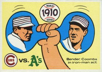 1970 Fleer World Series #7 1910 - Cubs vs. A's - Chief Bender / Jack Coombs Front