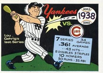 1970 Fleer World Series #35 1938 - Yankees vs. Cubs - Lou Gehrig Front