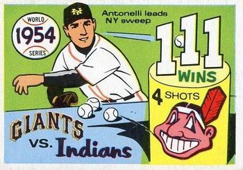 1970 Fleer World Series #51 1954 - Giants vs. Indians - Johnny Antonelli Front