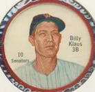 1962 Shirriff Coins #10 Billy Klaus Front