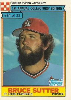 1984 Topps Ralston Purina #24 Bruce Sutter Front
