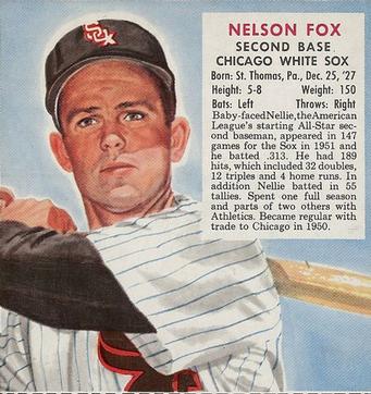 1952 Red Man #AL9 Nelson Fox Front