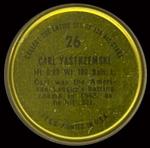 1964 Topps - Coins #26 Carl Yastrzemski Back