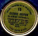 1964 Topps - Coins #13 Claude Osteen Back