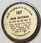 1964 Topps - Coins #107 John Bateman Back