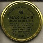 1964 Topps - Coins #48 Max Alvis Back