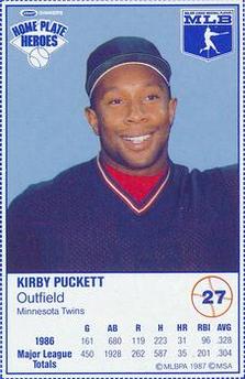 1987 Kraft Home Plate Heroes #27 Kirby Puckett Front