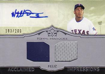 2011 Topps Marquee - Acclaimed Impressions Dual Relic Autographs #AID-50 Neftali Feliz Front