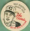 1963 French Bauer Cincinnati Reds Caps #NNO John Edwards Front