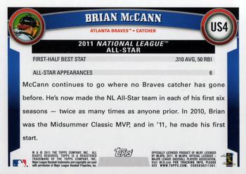 2011 Topps Update #US4 Brian McCann Back