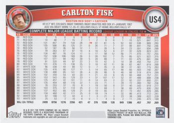 2011 Topps Update #US4 Carlton Fisk Back