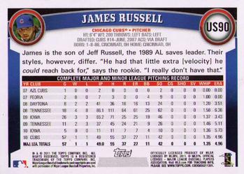 2011 Topps Update #US90 James Russell Back