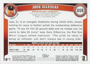 2011 Topps Update #US9 Jose Iglesias Back