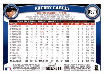 2011 Topps Update - Gold #US77 Freddy Garcia Back