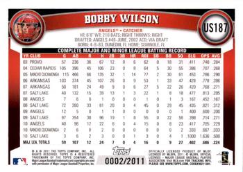 2011 Topps Update - Gold #US187 Bobby Wilson Back