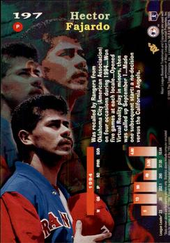 1995 Stadium Club - Virtual Reality #197 Hector Fajardo Back