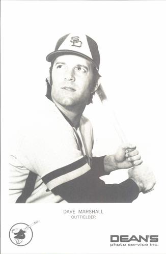 1973 Dean's Photo Service San Diego Padres #NNO Dave Marshall Front